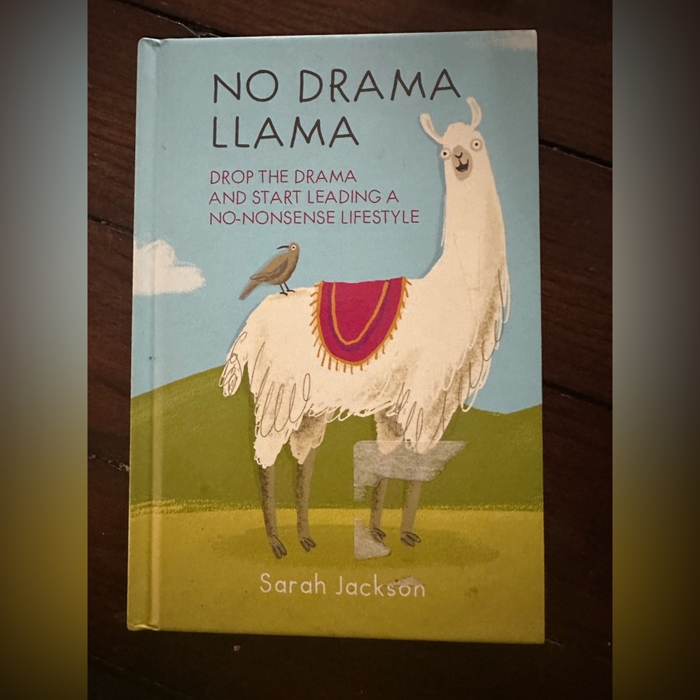 No Drama Llama Illustrated Hardcover Book - Light Blue Cover